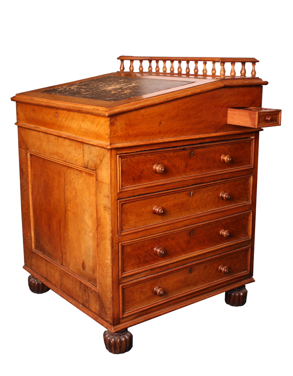 Davenport antique compact writing desk