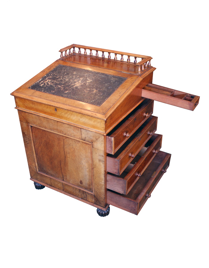 Davenport antique compact writing desk